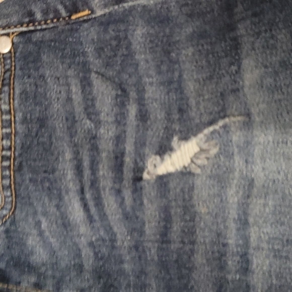 Pink Victoria's Secret sz 2 denim shorts distressed jeans WS54 - Picture 2 of 4